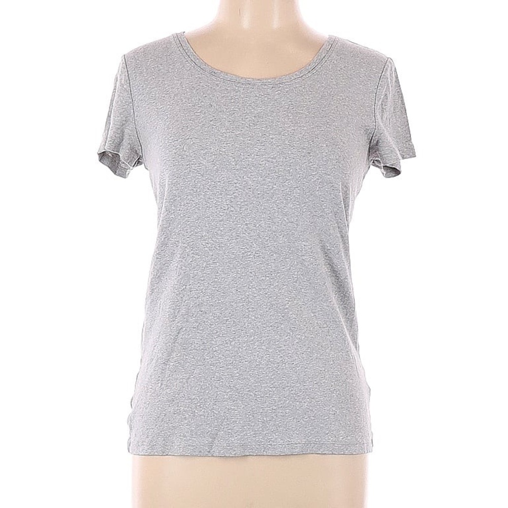 Nicole Miller Heather Gray Short Sleeve Tee Large